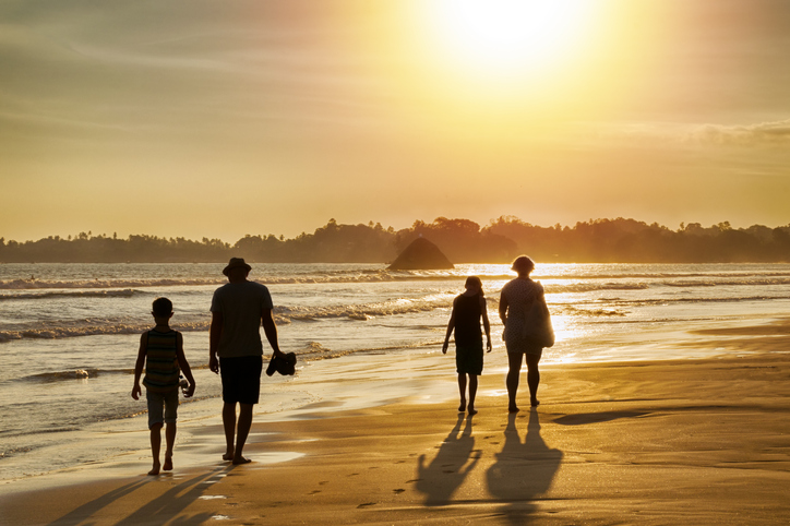 sunset on beach